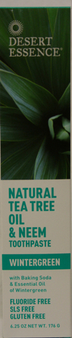 Desert Essence - Tea Tree Oil & Neem Toothpaste - Wintergreen